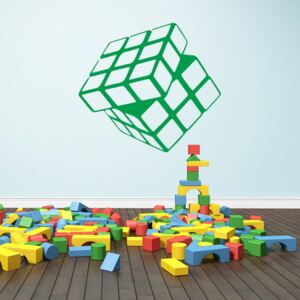 GLIX Rubik's cube - autocolant de perete Verde deschis 30 x 28 cm