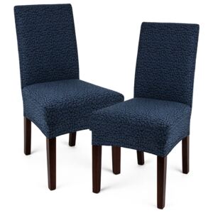 Husă multielastică 4Home Comfort Plus pentru scaun, albastră, 40 - 50 cm, set 2 buc
