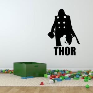 GLIX Avengers Thor - autocolant de perete Negru 90x60 cm