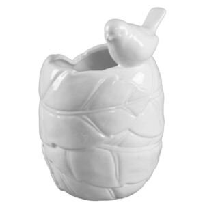 Vază decorativă Aly, 22x15x15 cm, ceramica , alb