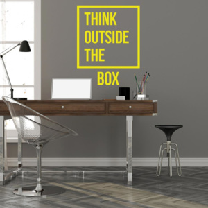 GLIX Think outside the box - autocolant de perete Galben 55x70 cm
