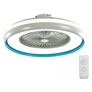 LED Plafonieră cu ventilator LED/45W/230V albastru