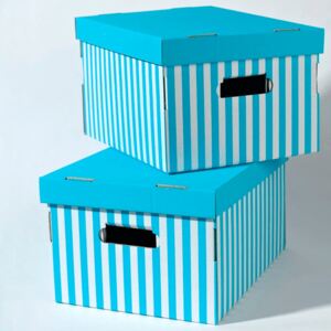 Set 2 cutii pentru depozitare Compactor Aqua, albastru