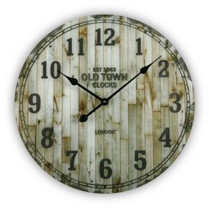 Ceas de perete rotund multicolor din sticla 57 cm Glass Clock Versa Home