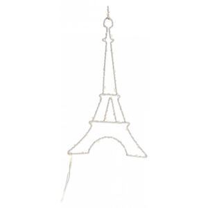 Decoratiune luminoasa alba din metal Eiffel Tower Opjet Paris
