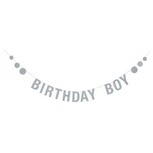 Ghirlanda decorativa albastra din hartie Birthday Boy Bloomingville Mini