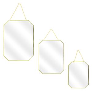 Set 3 oglinzi CMP Oblique Gold