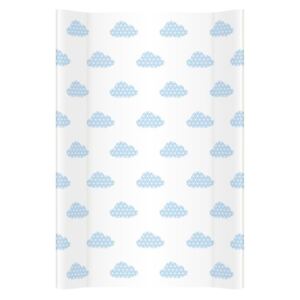 Klups - Saltea de infasat bebe cu intaritura 70x50 Clouds, Blue