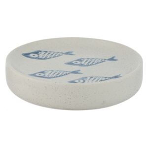 Savoniera bej/albastra din ceramica 3x12 cm Aquamarine Wenko