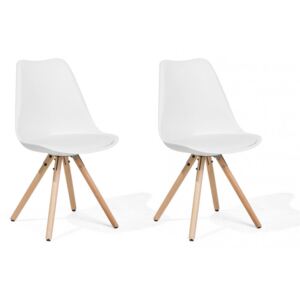 Set de 2 scaune Dakota, maro/alb, 49 x 45 x 86 cm
