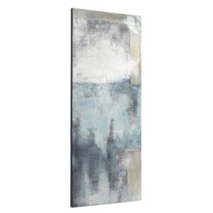 Tablou alb/albastru din canvas si lemn de pin 50x120 cm Urbelina Kave Home