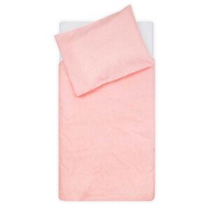 Lenjerie patut bebe, Mini dots, 100x140 cm, bumbac, roz