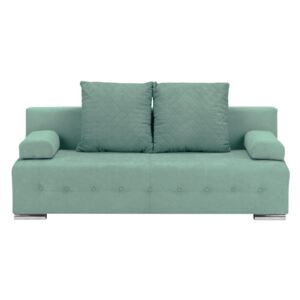 Canapea extensibilă cu 3 locuri și spațiu pentru depozitare Melart Suzanne, verde mentol