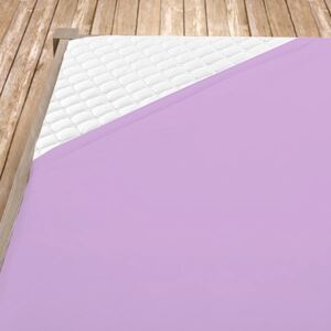 Cersaf de pat cu elastic din jersey, violet mov 140x200 cm