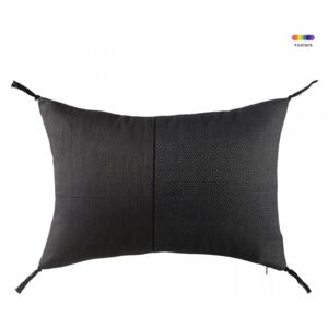 Perna decorativa dreptunghiulara gri/neagra din bumbac 35x50 cm Grey Black Zago