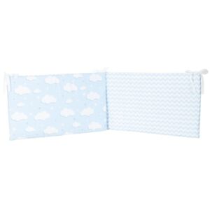 Protecție din bumbac pentru patul copiilor Apolena Carino, 40 x 210 cm, albastru