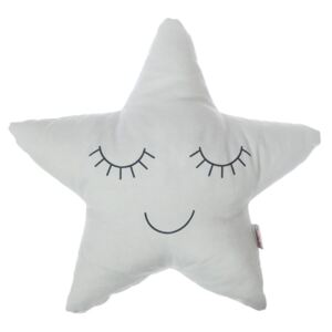 Pernă din amestec de bumbac pentru copii Apolena Pillow Toy Star, 35 x 35 cm, gri deschis