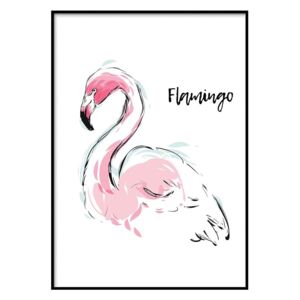 Poster DecoKing Flamingo Aquarelle, 50 x 40 cm