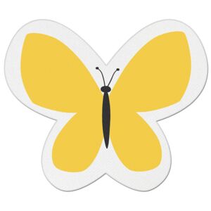 Pernă din amestec de bumbac pentru copii Apolena Pillow Toy Butterfly, 26 x 30 cm, galben