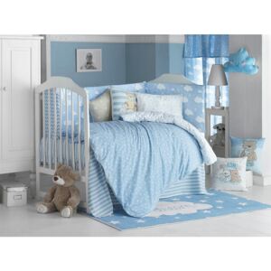 Lenjerie de pat cu cearceaf pentru copii Apolena Carino, 90 x 120 cm, albastru