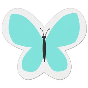 Pernă din amestec de bumbac pentru copii Apolena Pillow Toy Butterfly, 26 x 30 cm, albastru