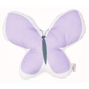 Pernă din amestec de bumbac pentru copii Apolena Pillow Toy Butterfly, 26 x 30 cm, mov