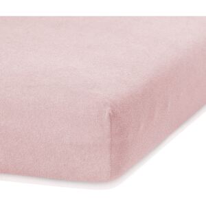 Cearceaf elastic AmeliaHome Ruby, 200 x 80-90 cm, roz deschis