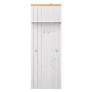 Cuier perete din lemn de pin Steens Monaco, 52 x 145 cm, alb