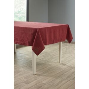 Față de masă cu adaos de in Tiseco Home Studio, 135 x 240 cm, roșu vișiniu