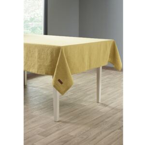 Față de masă cu adaos de in Tiseco Home Studio, 135 x 240 cm, galben