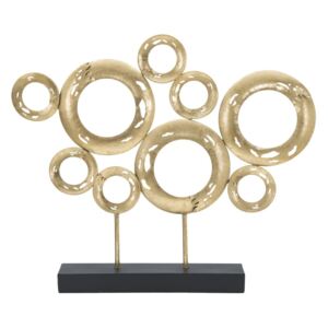 Decorațiune Mauro Ferretti Circle, înălțime 41 cm, auriu