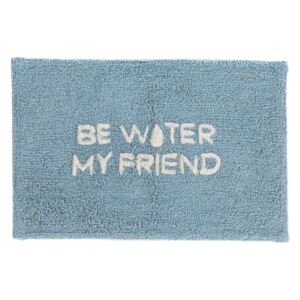 Covoras baie albastru din bumbac 40x60 cm Nandi Be My Water Friend Kave Home