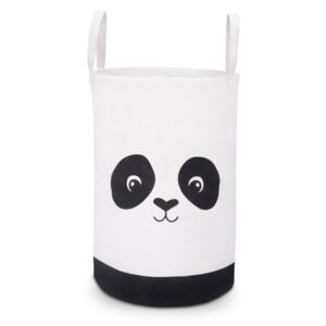 Coș pentru depozitare KICOTI Panda, ø 34 cm, negru - alb