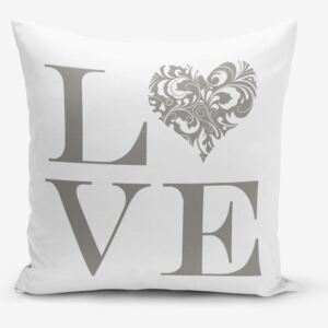 Față de pernă Minimalist Cushion Covers Love Grey, 45 x 45 cm