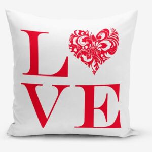 Față de pernă Minimalist Cushion Covers Love Red, 45 x 45 cm