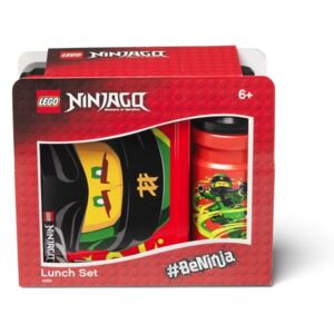 Set caserolă pentru gustări și sticlă LEGO® Ninjago Classic, roșu