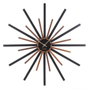 Ceas de perete Karlsson Diva, negru - maro, ø 60 cm