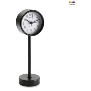 Ceas de masa negru/alb din metal 7,6x22,5 cm Black Alarm Clock Versa Home