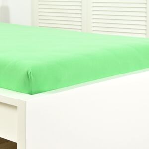 Cersaf de pat cu elastic din jersey, lime verde 60x120 cm