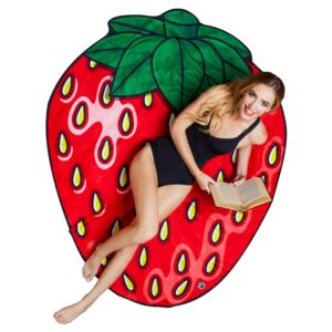 Pătură pentru plajă în formă de căpșună Big Mouth Inc., ⌀ 152 cm