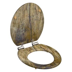 SCHÜTTE Capac de toaletă, maro, MDF cu aspect de lemn masiv 80124