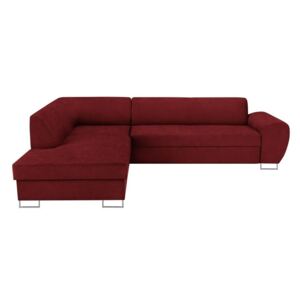 Canapea extensibilă cu spațiu pentru depozitare Kooko Home XL Left Corner Sofa, roșu