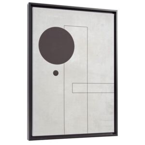 Tablou alb/negru din canvas si MDF 50x70 cm Myrthe Grey Kave Home