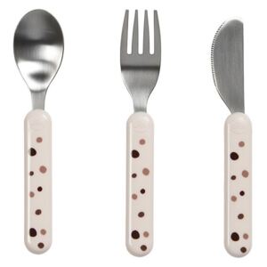 Set tacamuri 3 piese din plastic si inox Pink Dots Done by Deer