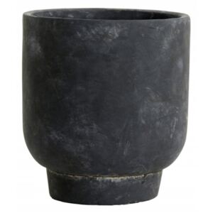 Ghiveci negru din ciment 16 cm Ivon Nordal