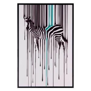 Tablou alb/negru din MDF si polistiren 40x60 cm Zebra Somcasa