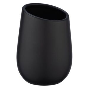 Suport negru din ceramica pentru periuta dinti 8x11 cm Badi Wenko