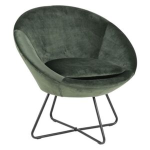 Scaun lounge verde padure/negru din textil si metal Center Actona Company