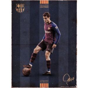 FC Barcelona - Coutinho Vintage Reproducere, (30 x 40 cm)