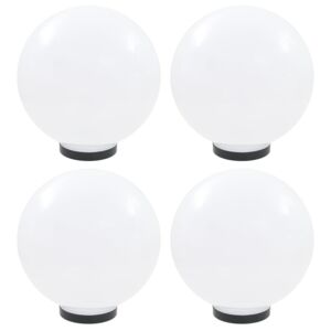 Lămpi glob cu LED, 4 buc., 30 cm, PMMA, sferic